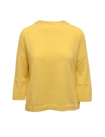 Ma'ry'ya maglia boxy in cotone e cashmere gialla YGK016 9HONEY order online