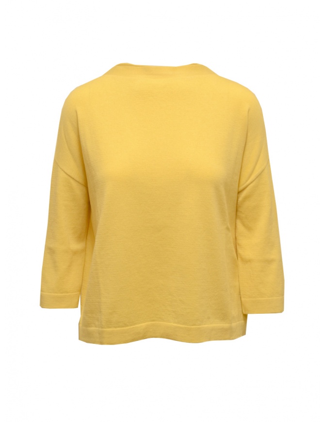 Ma'ry'ya yellow cotton and cashmere boxy sweater YGK016 9HONEY women s knitwear online shopping