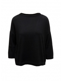 Ma'ry'ya maglia boxy in cotone e cashmere nera online