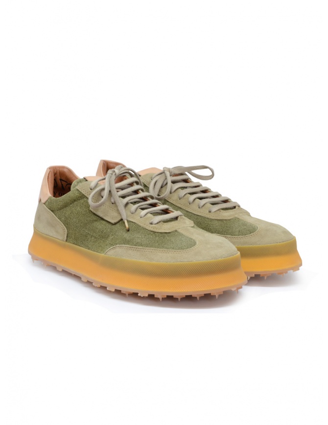 Shoto Dorf scarpa stringata in suede verde 1209 DORF OLMO-CANES.CANAPA calzature uomo online shopping
