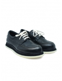 Mens shoes online: Shoto black lace-up shoes in horse leather