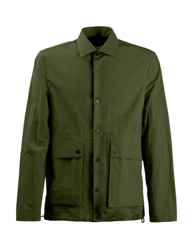 Monobi Eco Pop giacca camicia verde foresta 11176121 F 10897 FOREST GREEN camicie uomo online shopping