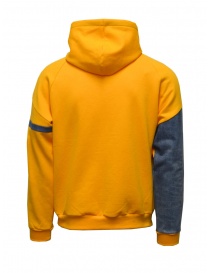 QBISM yellow and denim hooded sweatshirt buy online