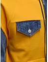 QBISM yellow and denim hooded sweatshirt STYLE 03 YELLOW/DENIM price