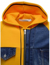 QBISM yellow and denim hooded sweatshirt men s knitwear buy online