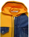 QBISM yellow and denim hooded sweatshirt STYLE 03 YELLOW/DENIM buy online