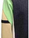 QBISM color block sweatshirt in green denim beige STYLE 09 MINT/BEIGE/NAVY price