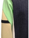 QBISM felpa color block verde denim beige STYLE 09 MINT/BEIGE/NAVY prezzo