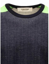 QBISM felpa color block verde denim beige maglieria uomo acquista online