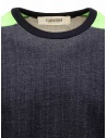 QBISM color block sweatshirt in green denim beige STYLE 09 MINT/BEIGE/NAVY buy online