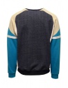 QBISM color block sweatshirt in denim, beige and light blue shop online men s knitwear