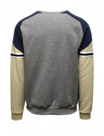 QBISM grey blue and beige color block sweatshirt price