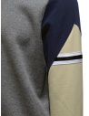 QBISM grey blue and beige color block sweatshirt shop online men s knitwear