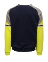 QBISM blue, grey and fluo yellow sweatshirt shop online men s knitwear