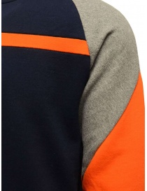 QBISM blue orange and grey color block sweatshirt price
