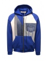 QBISM white and denim blue hooded sweatshirt buy online STYLE 05 BLUE/DENIM