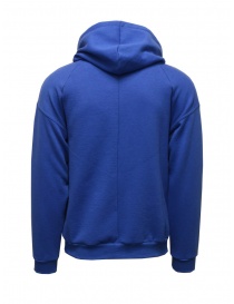 QBISM white and denim blue hooded sweatshirt price