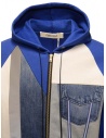 QBISM white and denim blue hooded sweatshirt STYLE 05 BLUE/DENIM buy online
