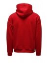 QBISM felpa rossa con tasca in denim e cappuccioshop online maglieria uomo