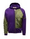 QBISM purple and green hooded sweatshirt buy online STYLE 02 PURPLE/OLIVE
