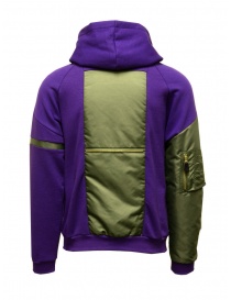 QBISM purple and green hooded sweatshirt buy online