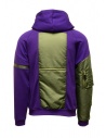 QBISM purple and green hooded sweatshirt shop online men s knitwear