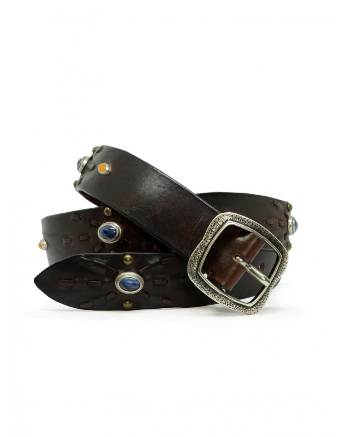 Post & Co leather belt with colored stones 7815 VIN ESPRESSO belts online shopping