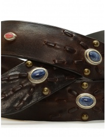 Post & Co leather belt with colored stones price