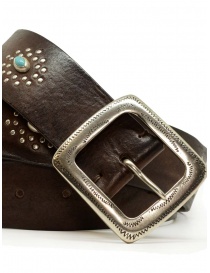 Post&Co cintura in cuoio con borchie e pietre turchesi prezzo
