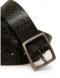 Post & Co black leather belt with micro-studs price