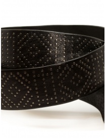 Post & Co black leather belt with micro-studs buy online