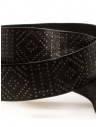 Post & Co black leather belt with micro-studs shop online belts