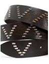 Post&Co cintura in cuoio marrone con decorazione a Vshop online cinture