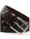 Post&Co cintura in cuoio marrone con decorazione a V 8864 VIN ESPRESSO prezzo