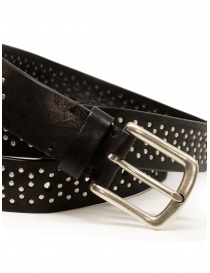 Post & Co cintura in pelle nera con piccole borchie acquista online