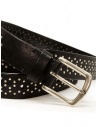 Post & Co cintura in pelle nera con piccole borchieshop online cinture