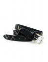 Post & Co black leather belt with V pattern buy online 8865 VIN NERO