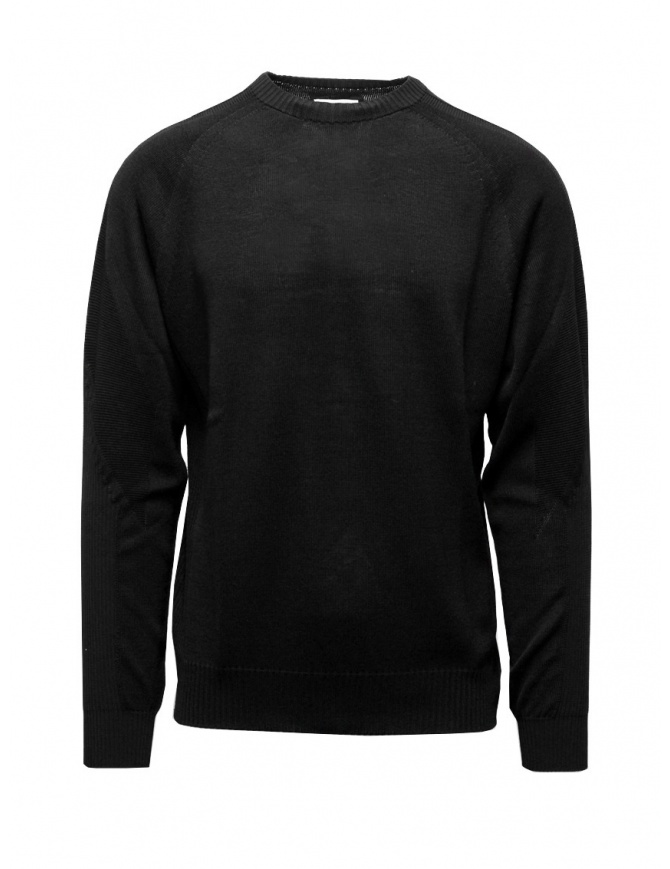 Monobi maglia in lana merino nera 10891506 F 30034 BLACK maglieria uomo online shopping