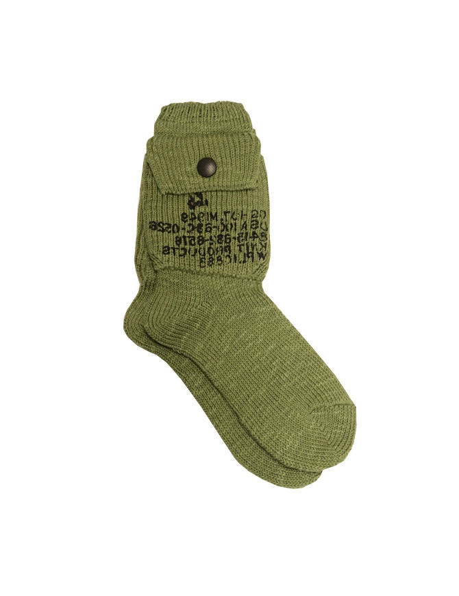 Kapital green socks with side pocket EK-1209 LIGHT GREEN socks online shopping