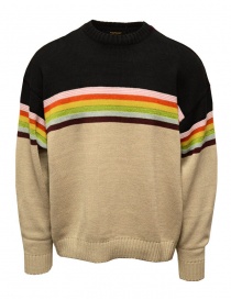 Maglieria uomo online: Kapital Moonbow maglia in cotone a righe colorate