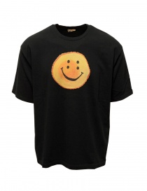 Kapital T-shirt nera con ceppo stampato EK-1175 BLACK