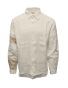 Kapital camicia bianca in lino con maniche ricamate acquista online K2204LS070 WHITE