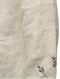 Kapital camicia bianca in lino con maniche ricamate camicie uomo acquista online