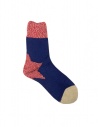 Kapital blue socks with red star on the heel buy online EK-540 BLUE