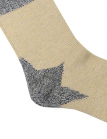 Kapital beige socks with blue star on the heel buy online