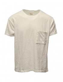 T shirt uomo online: Kapital t-shirt bianca con taschino frontale