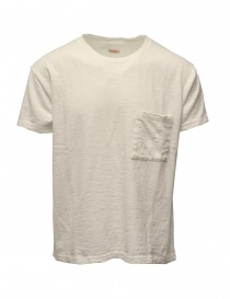 T shirt uomo online: Kapital t-shirt bianca con taschino frontale