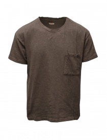 Kapital T-shirt marrone con taschino frontale EK-362 I-B order online