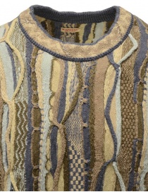 Kapital maglia Gaudy in cotone beige e blu prezzo