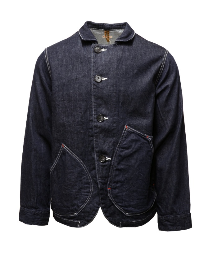 Kapital giacca multitasche in denim blu scuro DENIM EK-754 IDG giubbini uomo online shopping